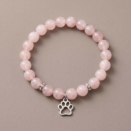 Velunia Pfoten-Armband aus Rosenquarz