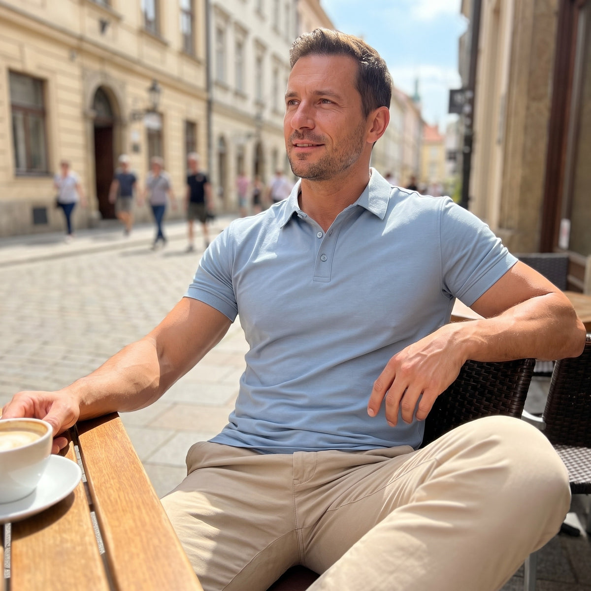 Auf der Terrasse getragen