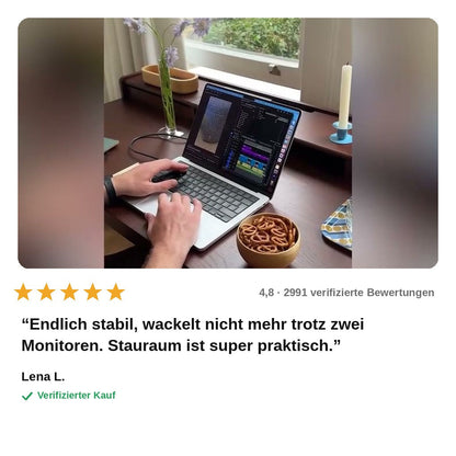 avis — Eichenwerk™ Massivholz-Schreibtisch mit Stauraum