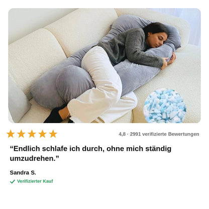 avis — ComfortCurve® Seitenschläferkissen – Ergonomisches U-Kissen für die Seitenlage
