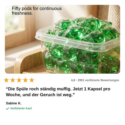 avis — AbflussFrisch™ Bio-Enzym Abflussreiniger Kapseln – 50 Stück gegen Gerüche aus dem Abfluss