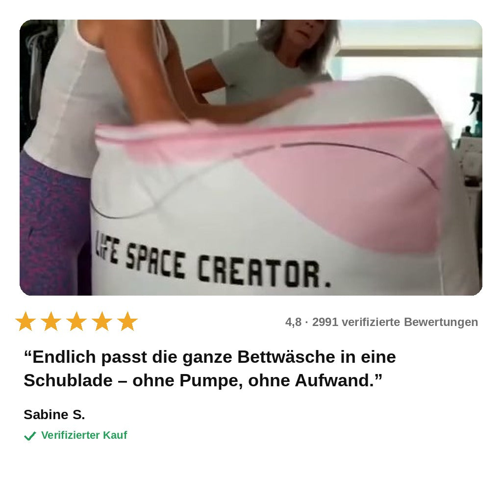 avis — Vakuum-Aufbewahrungsbeutel ohne Pumpe – 3D-Kompressionsbeutel (2er-Set)