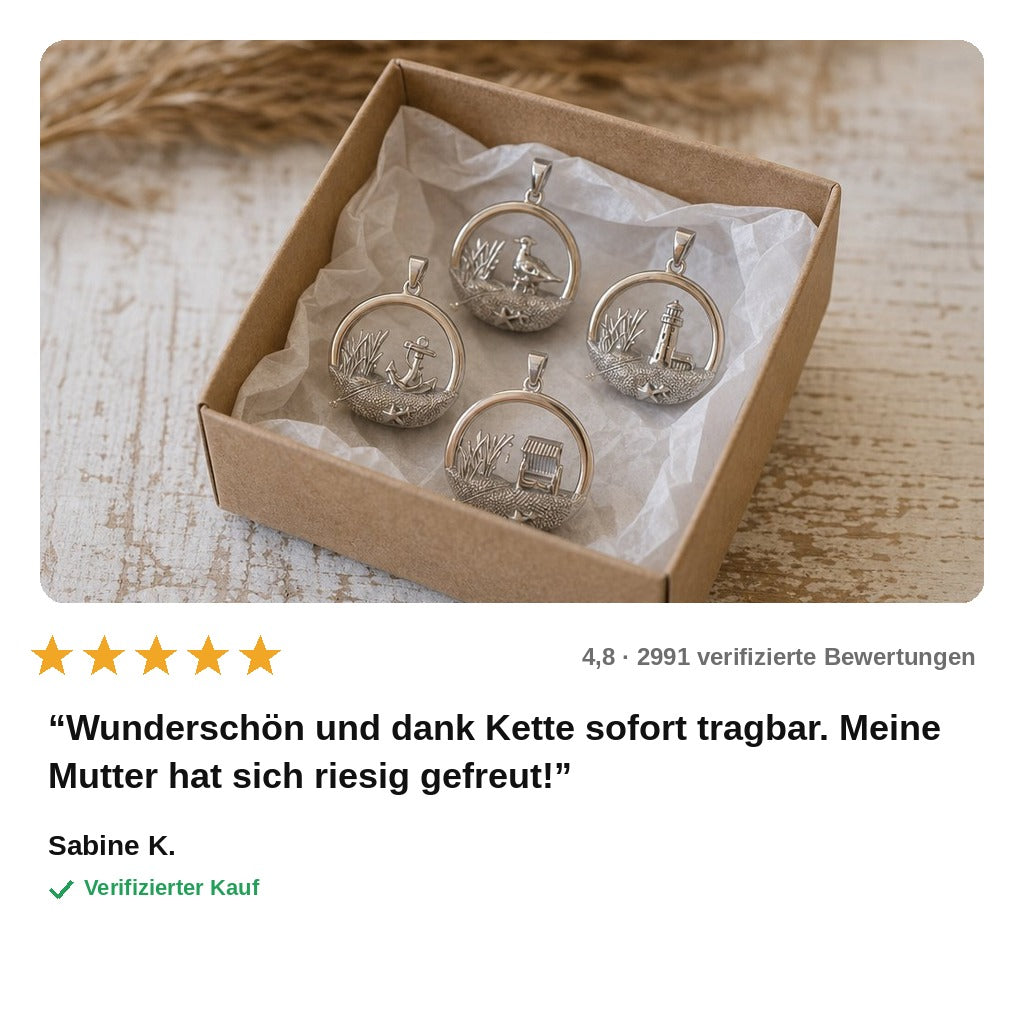 avis — Küstenlicht™ – Leuchtturm-Anhänger mit Düne