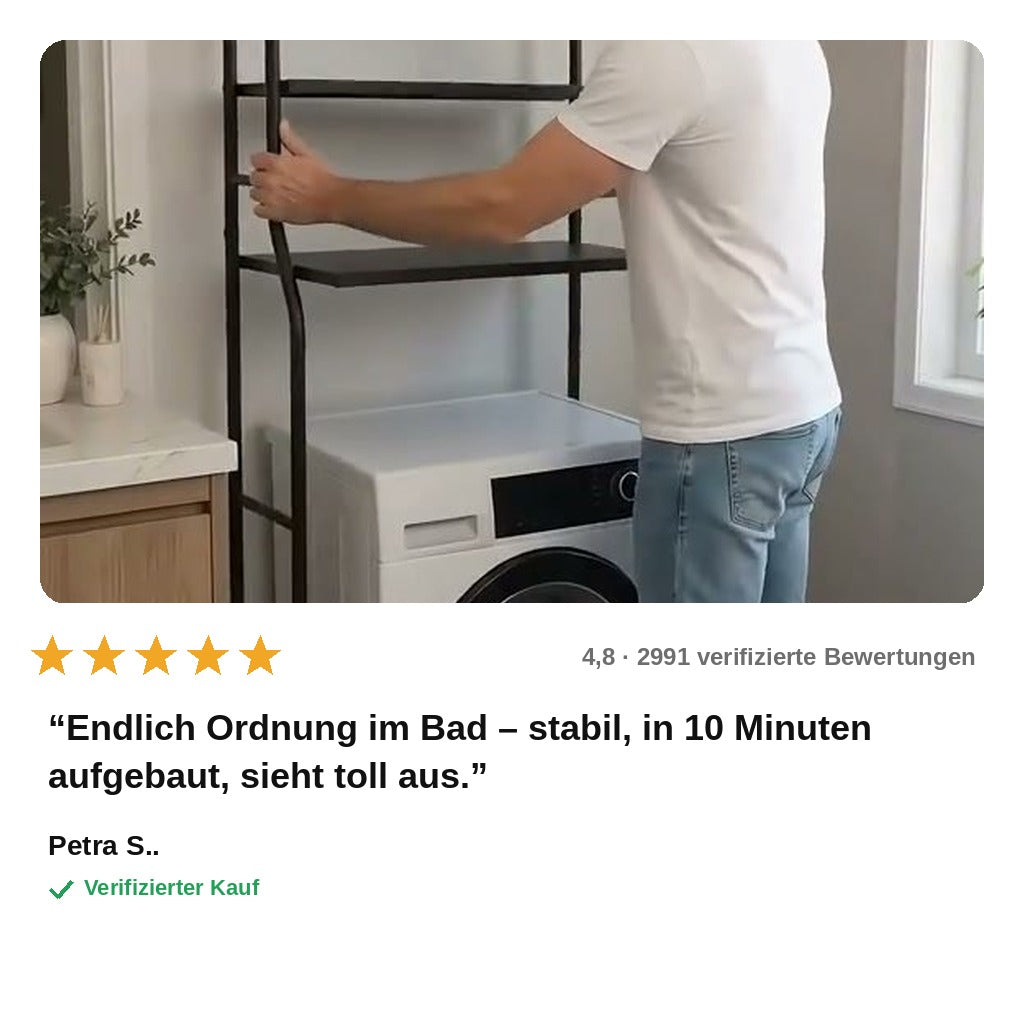 avis — Waschmaschinen-Regal Bogen – Stauraum ohne Bohren