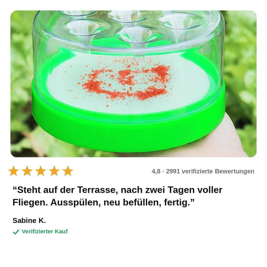 avis — FliegenStopp™ – Wiederverwendbare Fliegenfalle ohne Strom & ohne Chemie