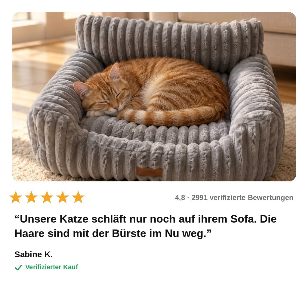 avis — Plüsch-Sofa Haustierbett – Kuscheliges Mini-Sofa für Katzen & Hunde