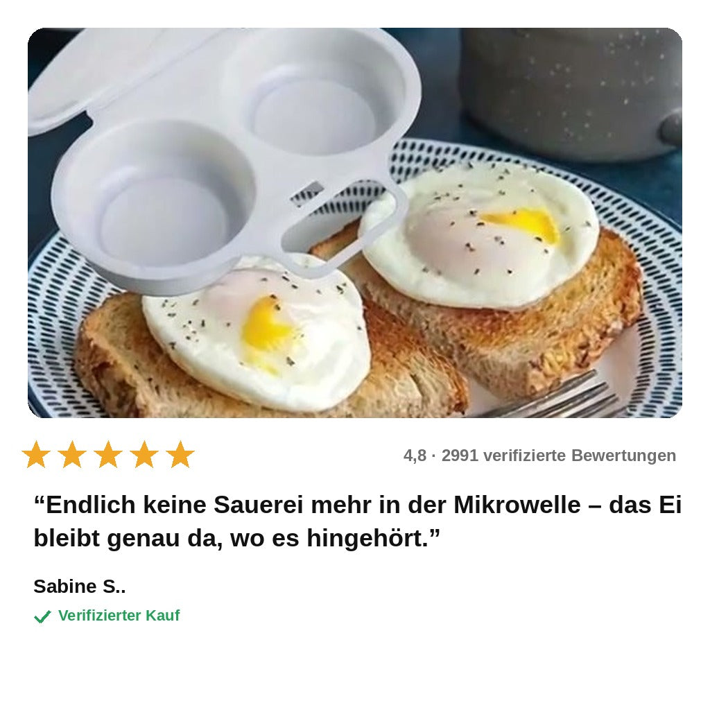 avis — Mikrowellen-Eierkocher – Pochierte Eier in 4 Minuten
