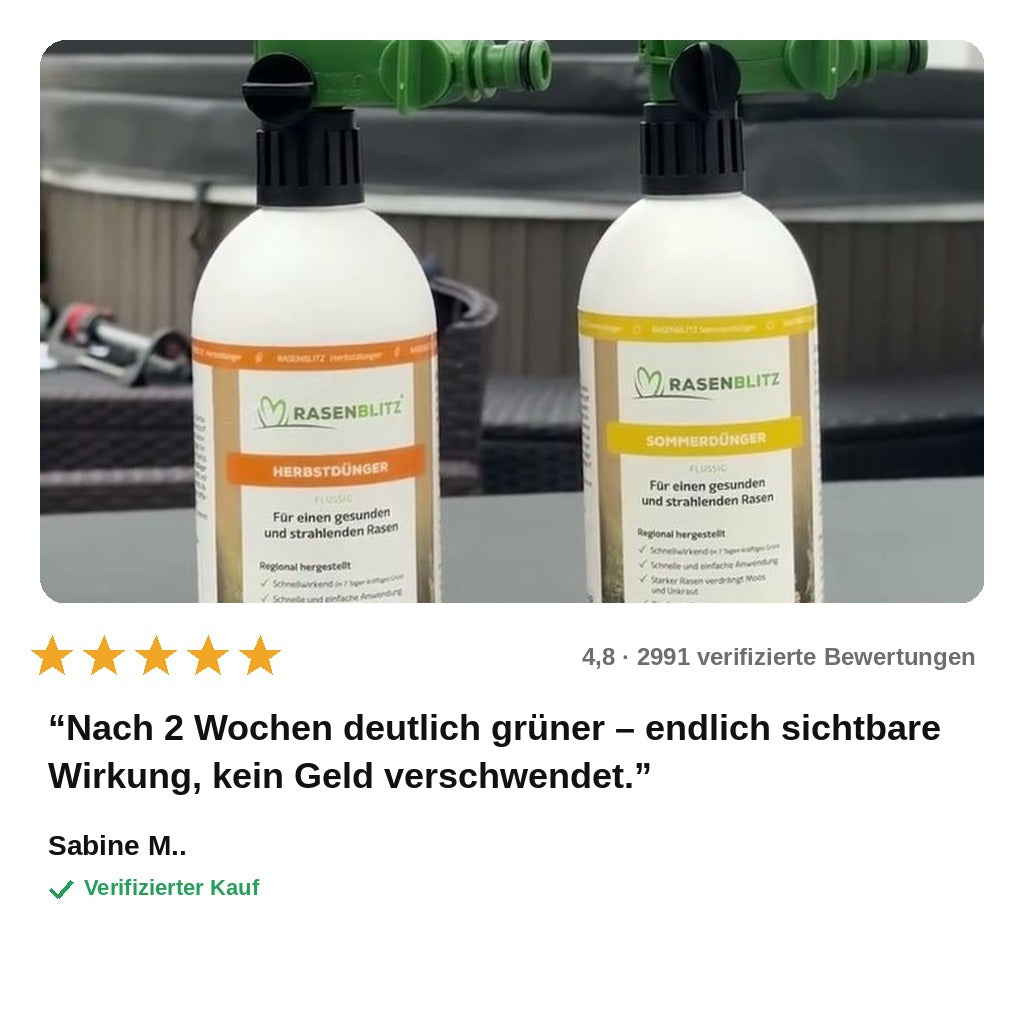 avis — RasenVital™ Flüssiger Sommerdünger – Für Sichtbar Grüneren Rasen