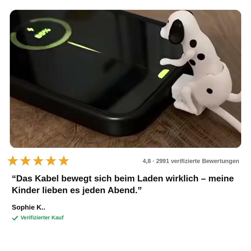 avis — DalmoHug™ – Dalmatiner USB-C Ladekabel mit Wackel-Effekt