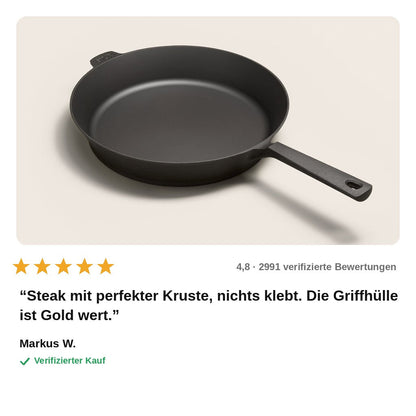 avis — Gusseisenpfanne 28 cm – ohne PFAS, für alle Herdarten inkl. Induktion