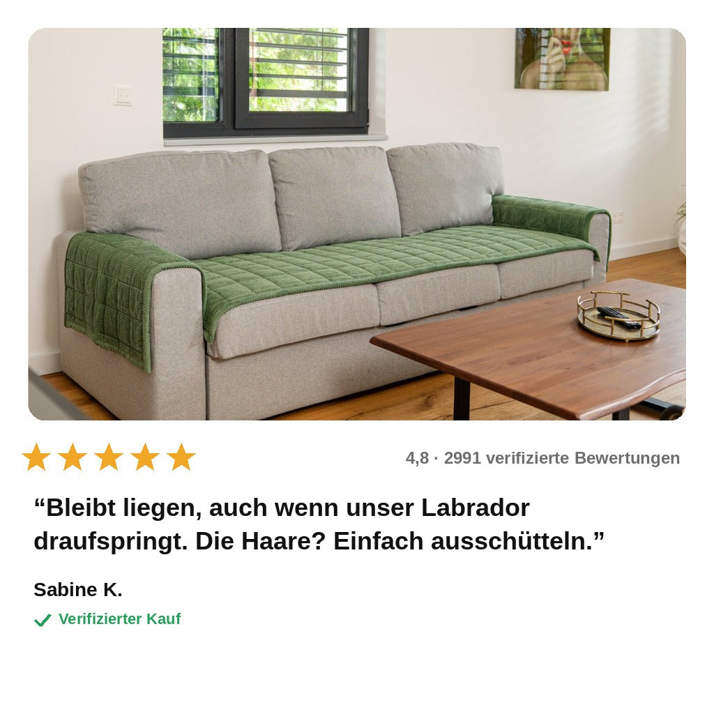 avis — Cord-Sofaschoner rutschfest – Schutz vor Tierhaaren, Kratzern & feuchten Pfoten