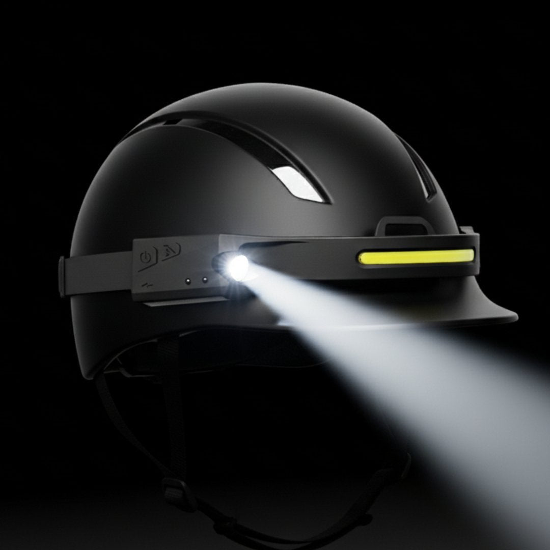 Wiederaufladbare LED-Stirnlampe, 230°-Lichtband