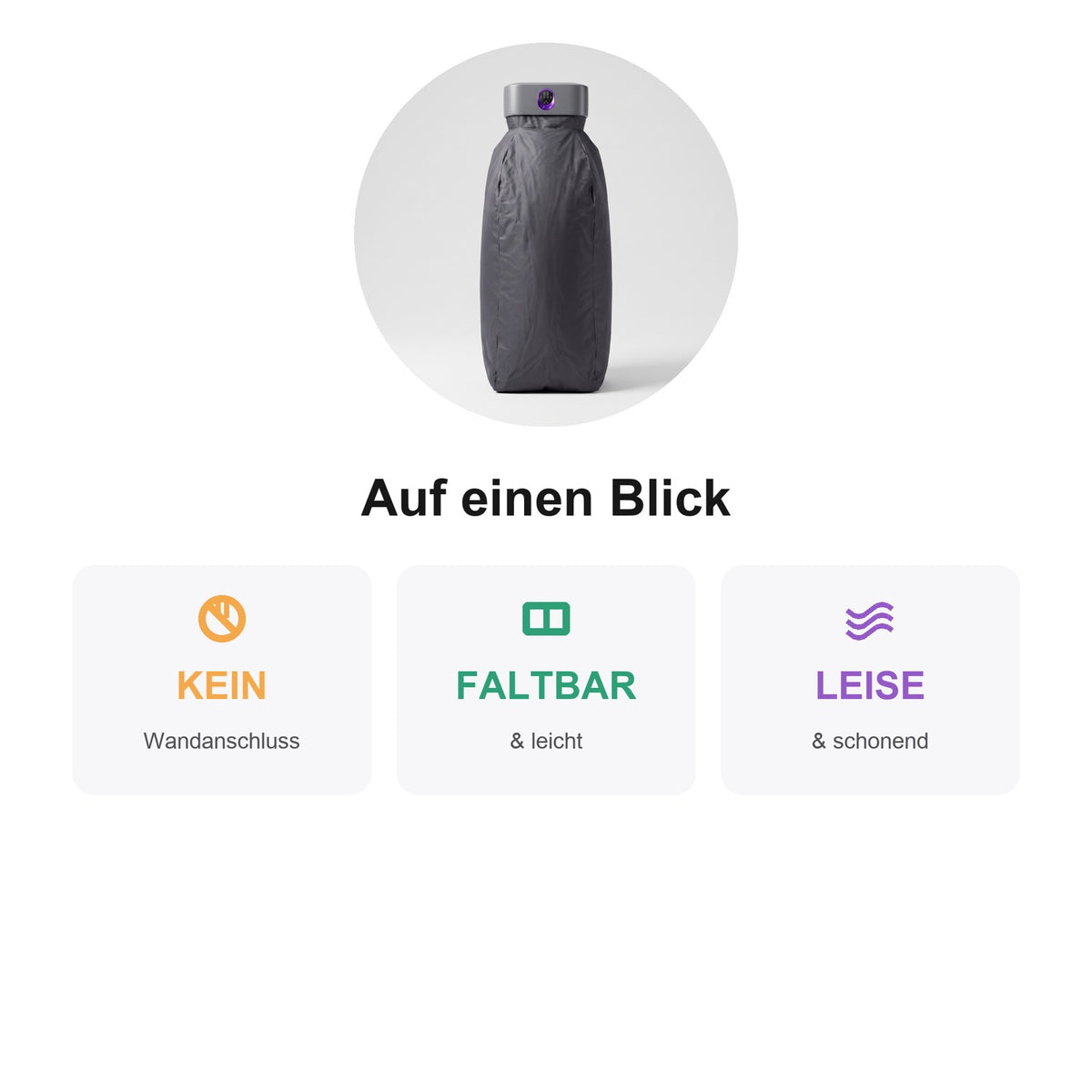 Faltbarer Mini-Wäschetrockner – Tragbar, ohne Anschluss