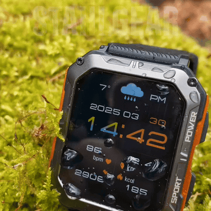 StahlGear™ Unzerstörbare Smartwatch – Stoßfest, Wasserdicht & Militär-Standard