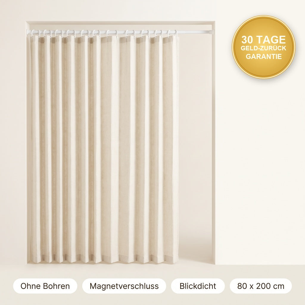 Ohne Bohren, Magnetverschluss, blickdicht