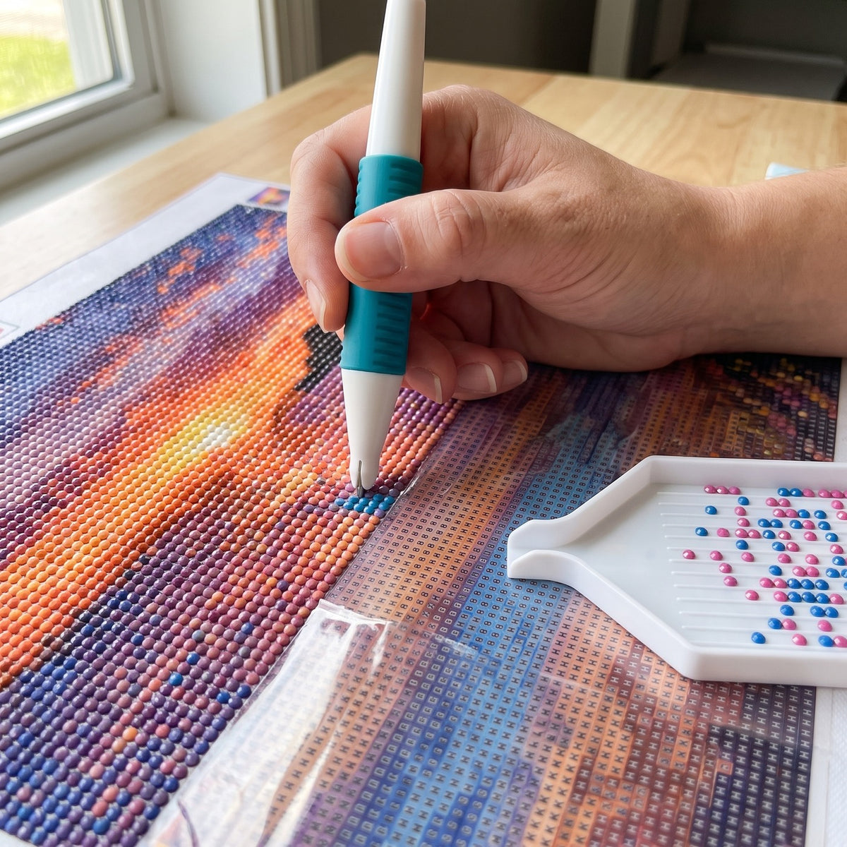 Stift auf der Leinwand