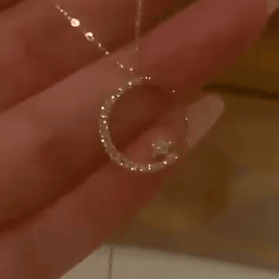 gif — Funkelnde Mond & Stern Halskette