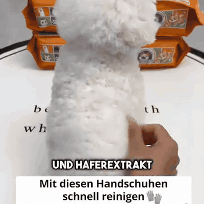 gif — PfotenFix™ – Pflegehandschuhe für Hunde, ohne Wasser (18 Stück)