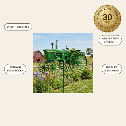 infographie — Traktor-Windspiel für den Garten