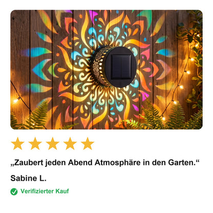 Solar-Mandala Projektionslampe – 2-in-1 Boden- & Wandleuchte