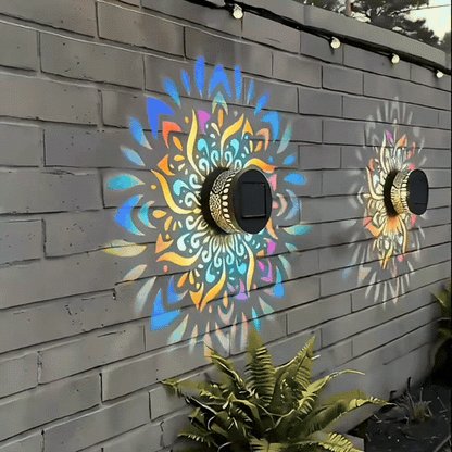 Solar-Mandala Projektionslampe – 2-in-1 Boden- & Wandleuchte