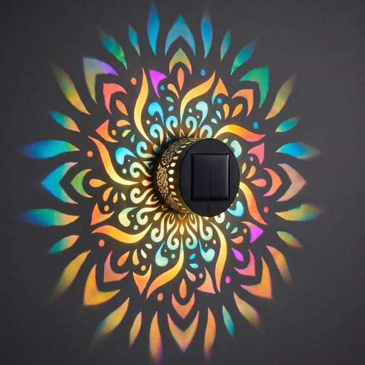 Solar-Mandala Projektionslampe – 2-in-1 Boden- & Wandleuchte
