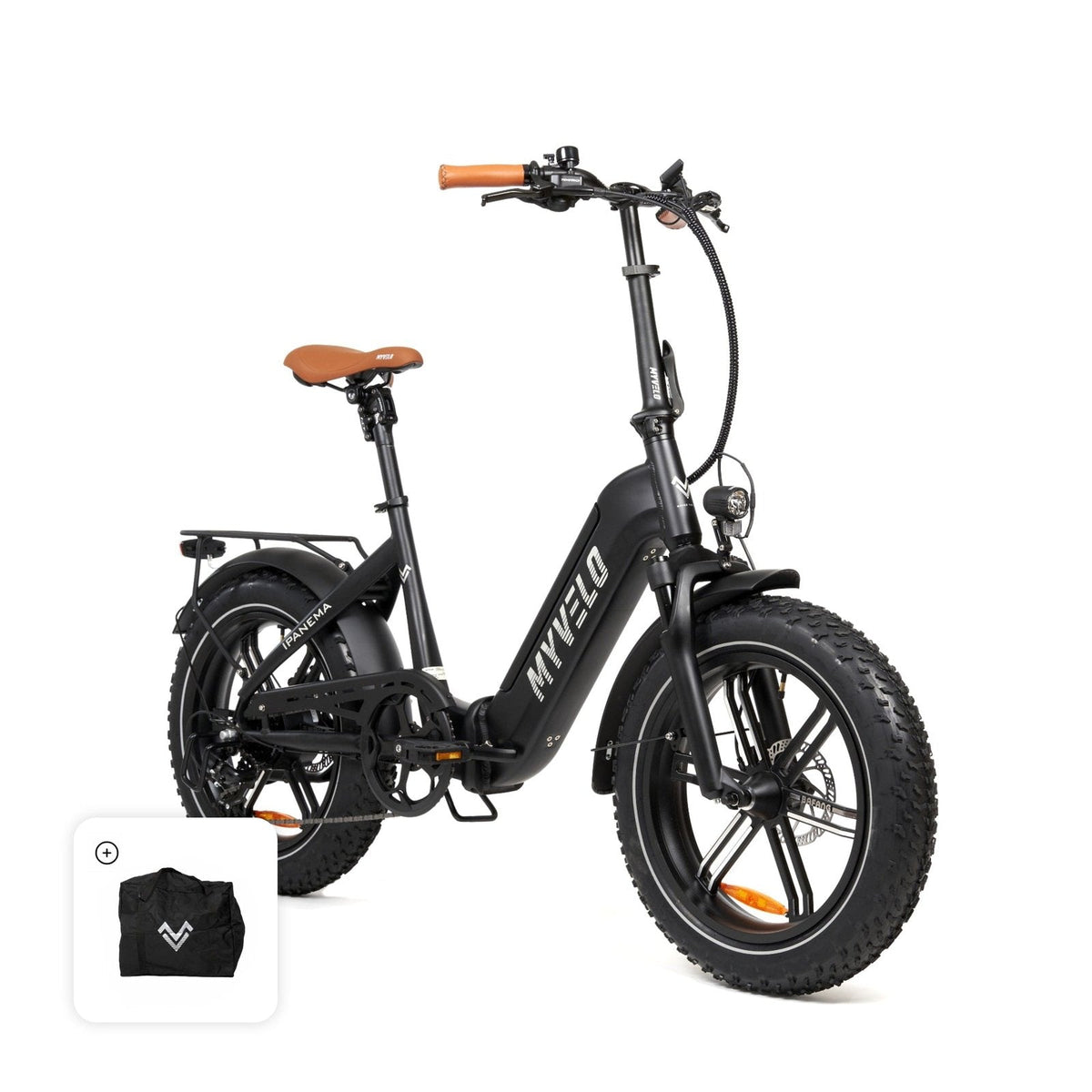 couleur Schwarz — TerraFold™ E-Faltrad – Klappbares Elektro-Fatbike