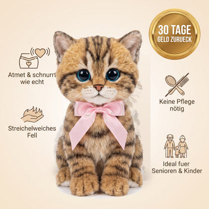 Kletshuts™ PetMate – Interaktive Kuschelkatze (atmet & schnurrt)
