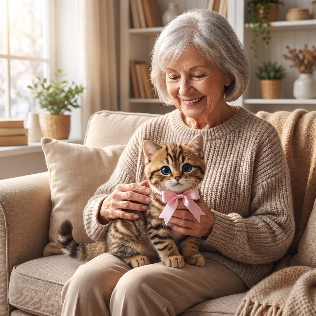Kletshuts™ PetMate – Interaktive Kuschelkatze (atmet & schnurrt)
