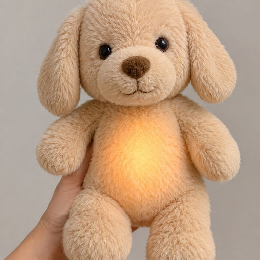 packshot — SchlummerHund™ – Atmender Kuschelhund mit sanftem Leuchten