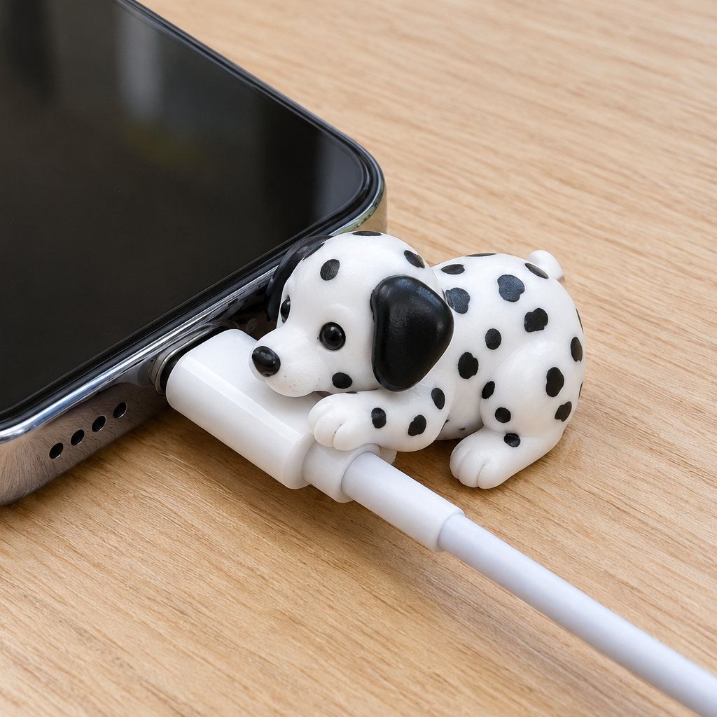 situation — DalmoHug™ – Dalmatiner USB-C Ladekabel mit Wackel-Effekt