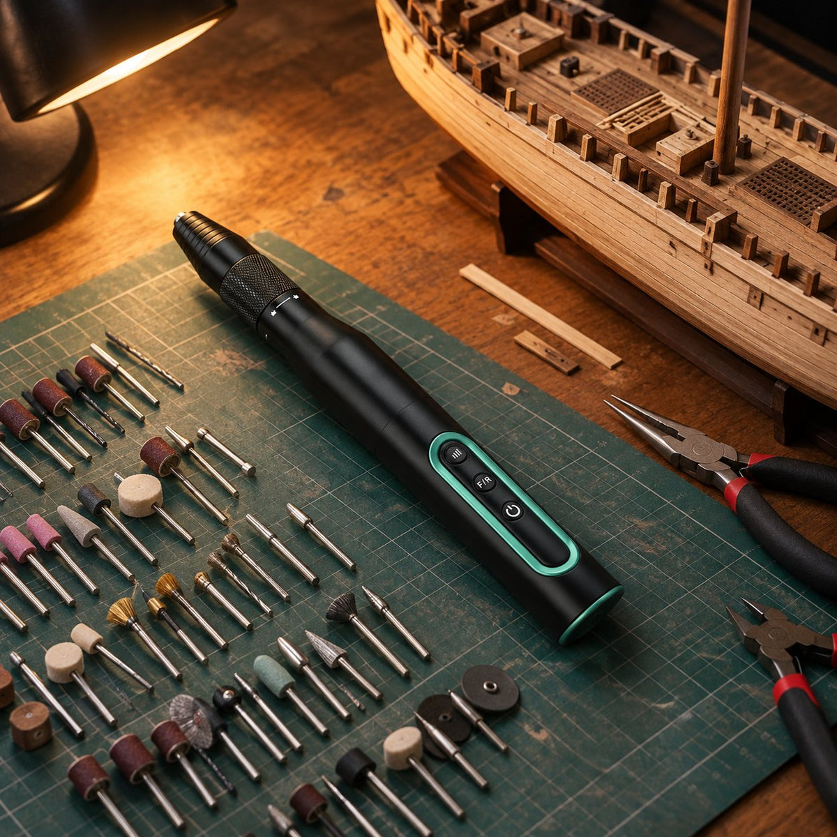 situation — FeinWerk™ Akku-Rotationsstift – Kabelloses Mini-Multitool mit über 50 Aufsätzen