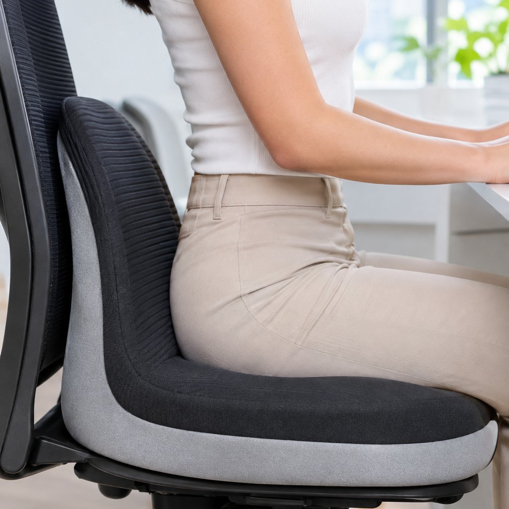 situation — ErgoSitz™ – Ergonomisches Sitzkissen mit Rückenstütze aus Memory-Schaum