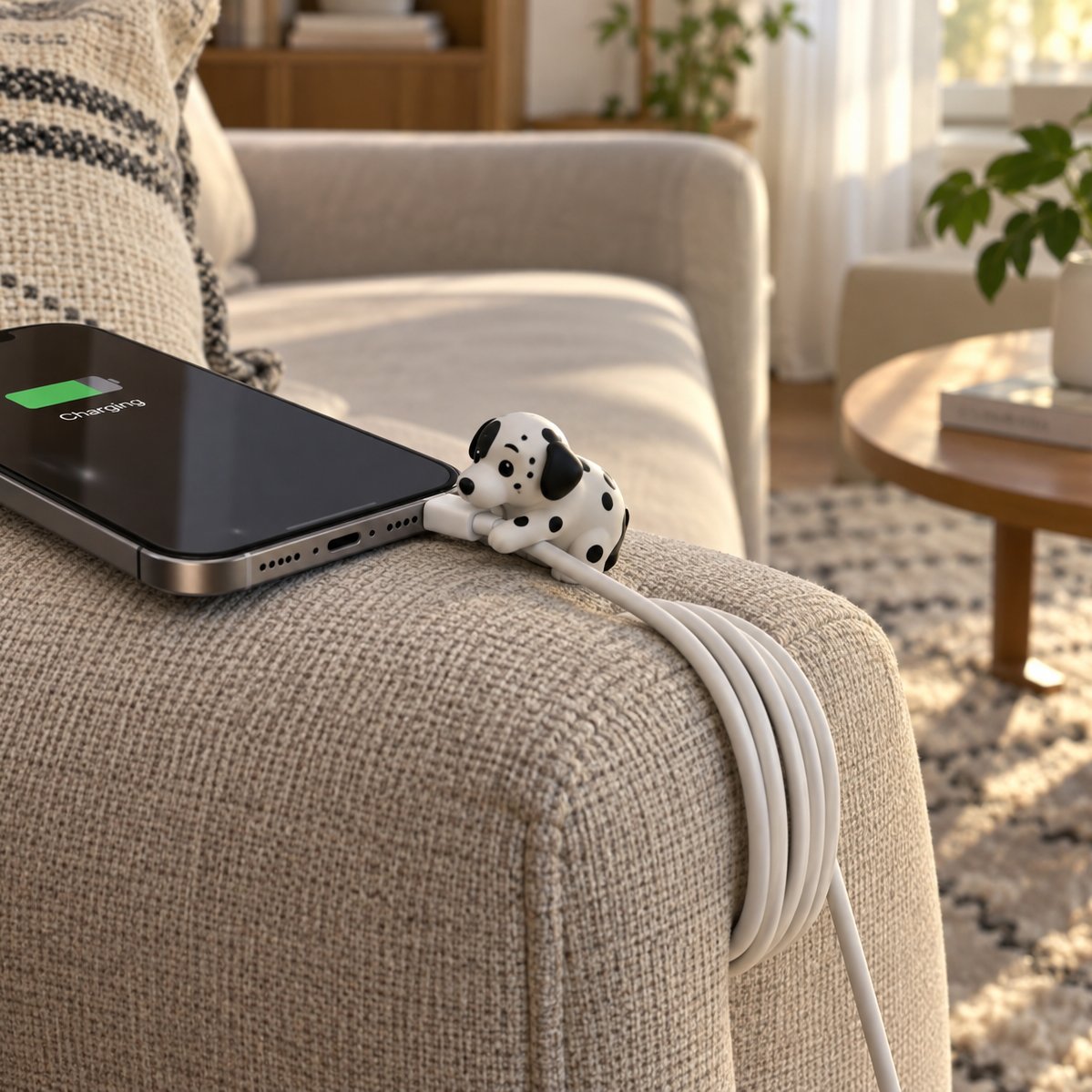 situation — DalmoHug™ – Dalmatiner USB-C Ladekabel mit Wackel-Effekt