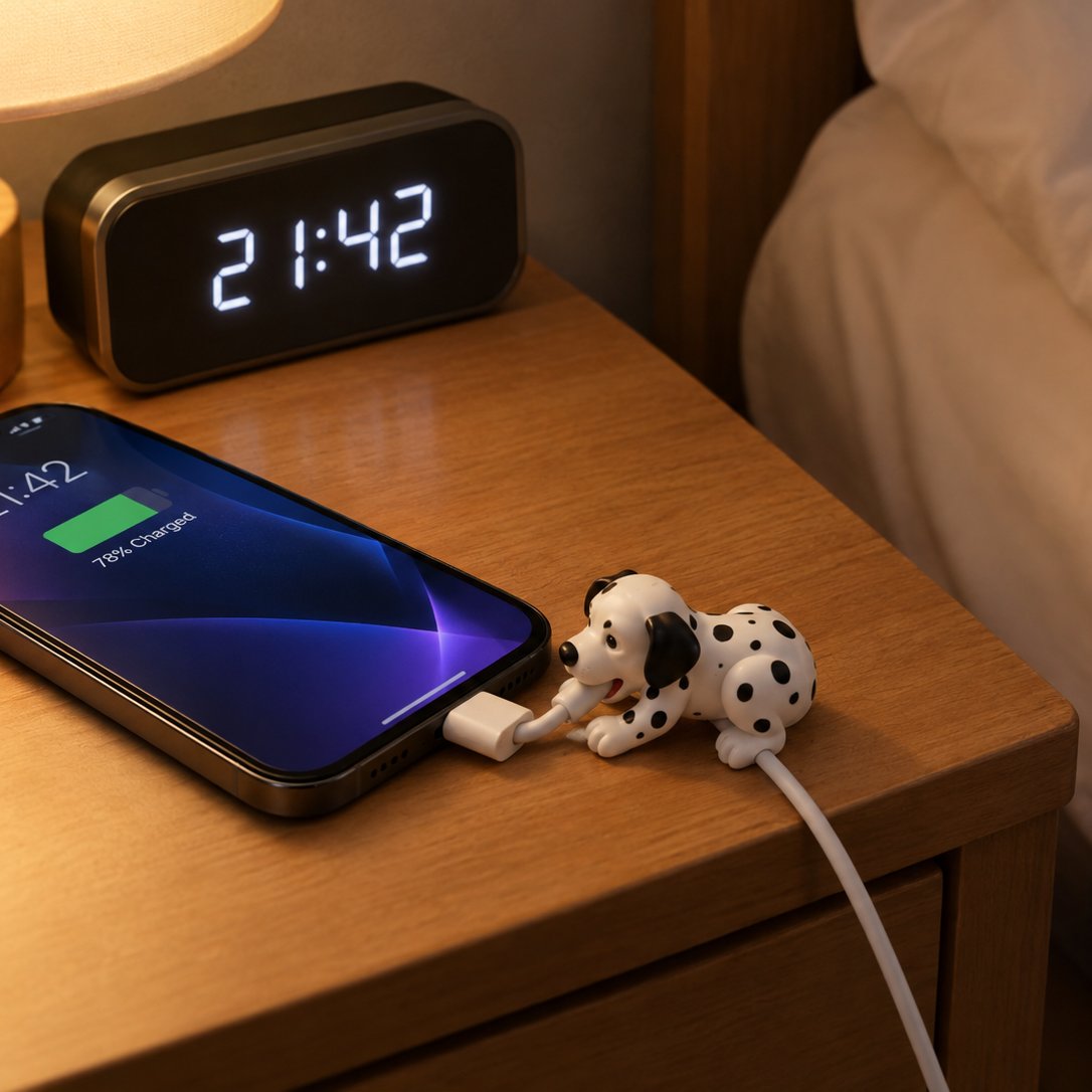 situation — DalmoHug™ – Dalmatiner USB-C Ladekabel mit Wackel-Effekt