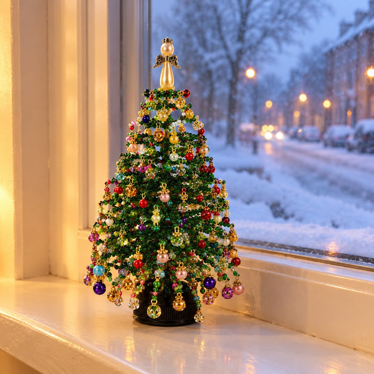 situation — Perlenzauber™ – Perlen-Weihnachtsbaum zum Selberbasteln mit Engel
