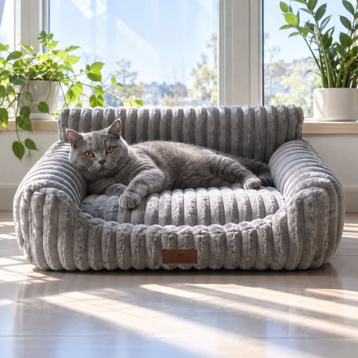 situation — Plüsch-Sofa Haustierbett – Kuscheliges Mini-Sofa für Katzen & Hunde