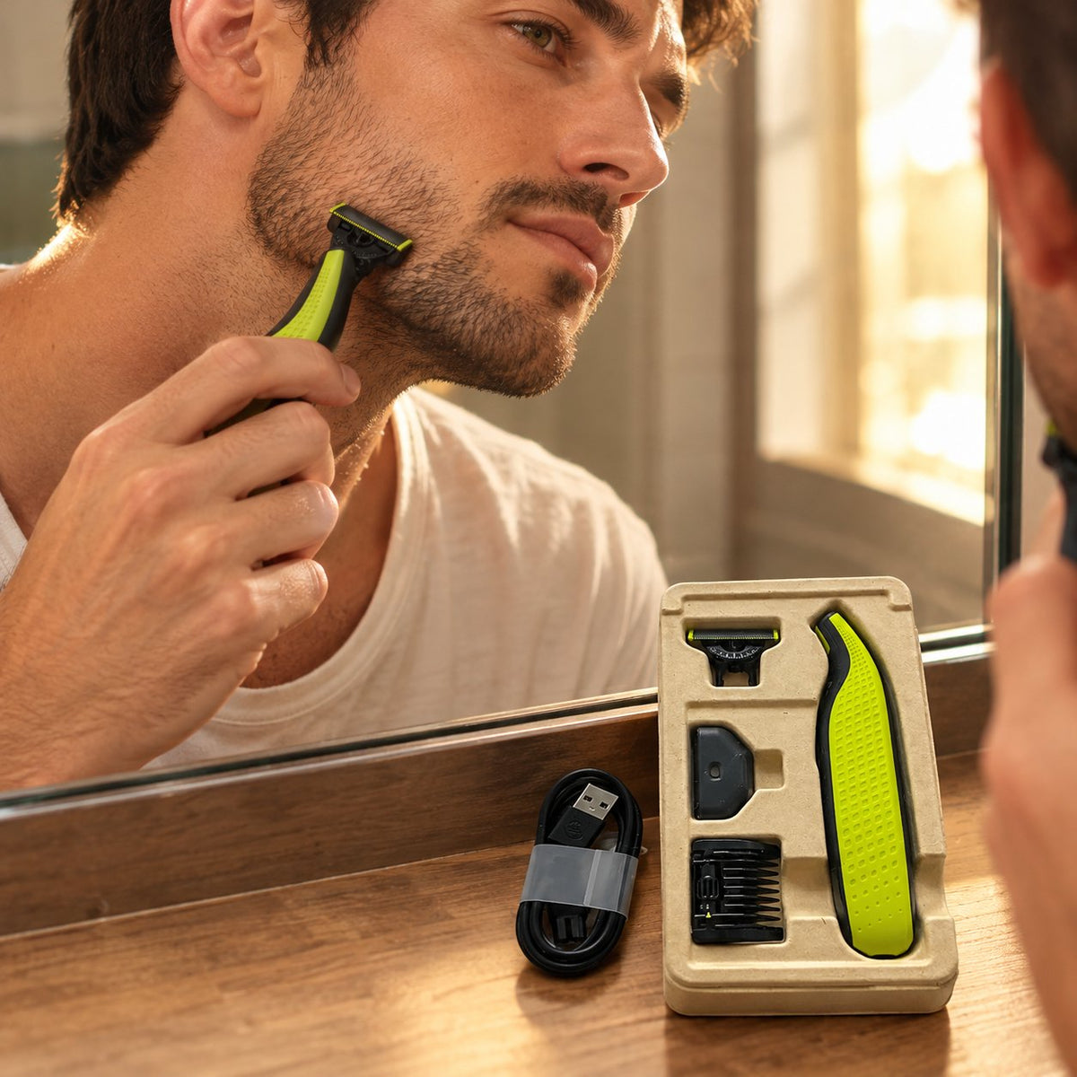 situation — VeloShave™ – Rasierer & Trimmer für Gesicht, Körper und Intimbereich