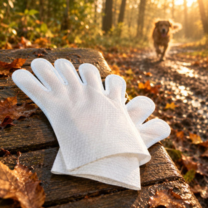 situation — PfotenFix™ – Pflegehandschuhe für Hunde, ohne Wasser (18 Stück)