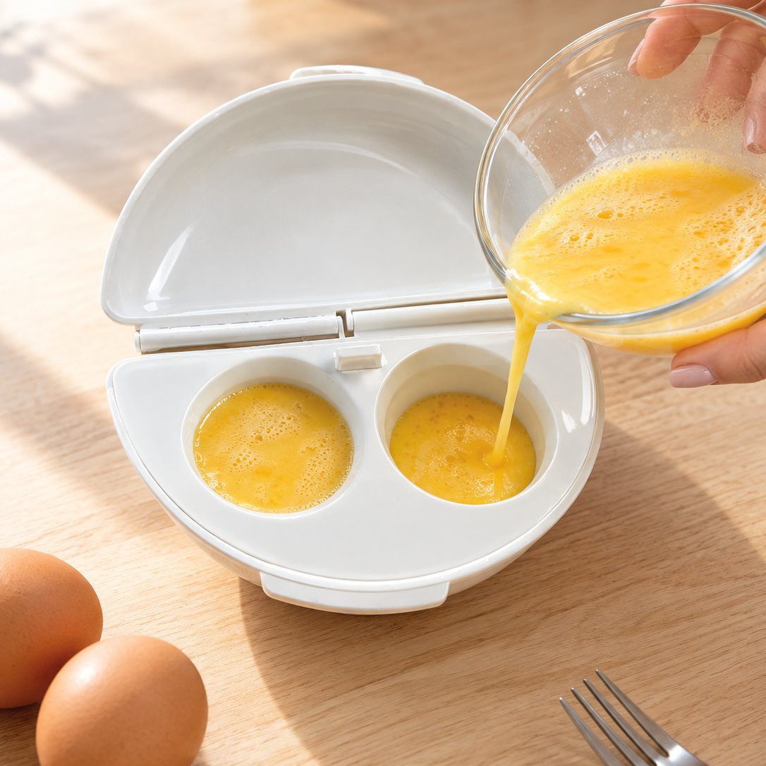 situation — 2-in-1 Mikrowellen-Omelett- & Eierkocher – Frühstück in 3 Minuten, ganz ohne Pfanne