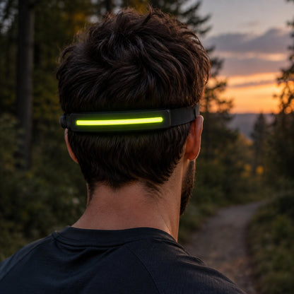 Wiederaufladbare LED-Stirnlampe, 230°-Lichtband
