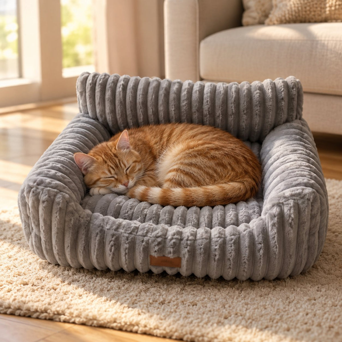 situation — Plüsch-Sofa Haustierbett – Kuscheliges Mini-Sofa für Katzen & Hunde