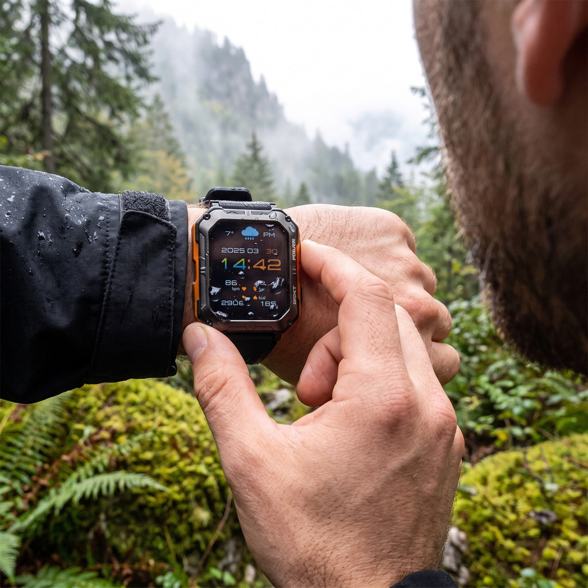 StahlGear™ Unzerstörbare Smartwatch – Stoßfest, Wasserdicht & Militär-Standard