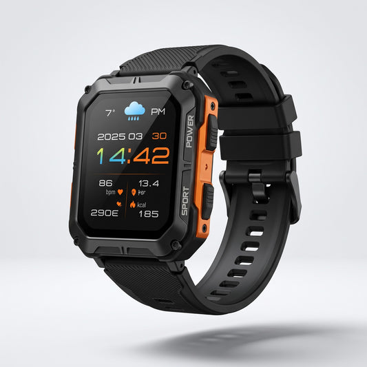 StahlGear™ Unzerstörbare Smartwatch – Stoßfest, Wasserdicht & Militär-Standard