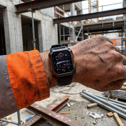 StahlGear™ Unzerstörbare Smartwatch – Stoßfest, Wasserdicht & Militär-Standard
