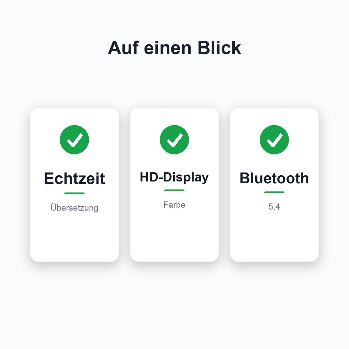 KI-Übersetzer Kopfhörer mit HD-Farbdisplay