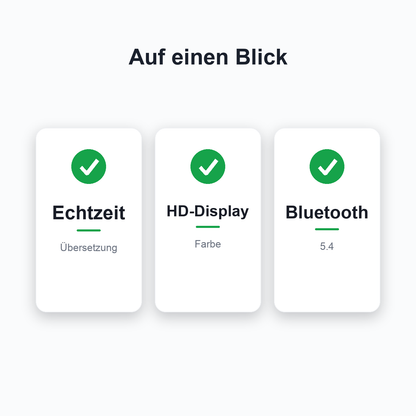 KI-Übersetzer Kopfhörer mit HD-Farbdisplay