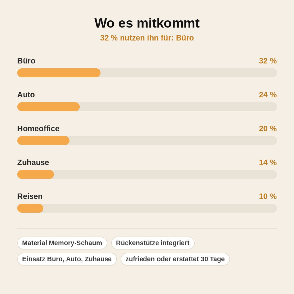 stats — ErgoSitz™ – Ergonomisches Sitzkissen mit Rückenstütze aus Memory-Schaum