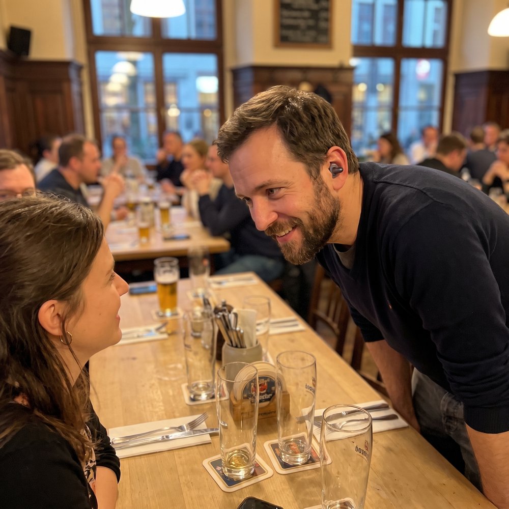 KlangSanft im vollen Restaurant getragen